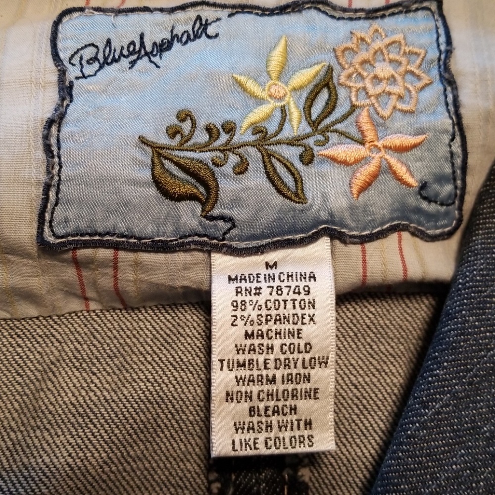 Blue Asphalt back fringe jean jacket t126:7:918 - Picture 3 of 8